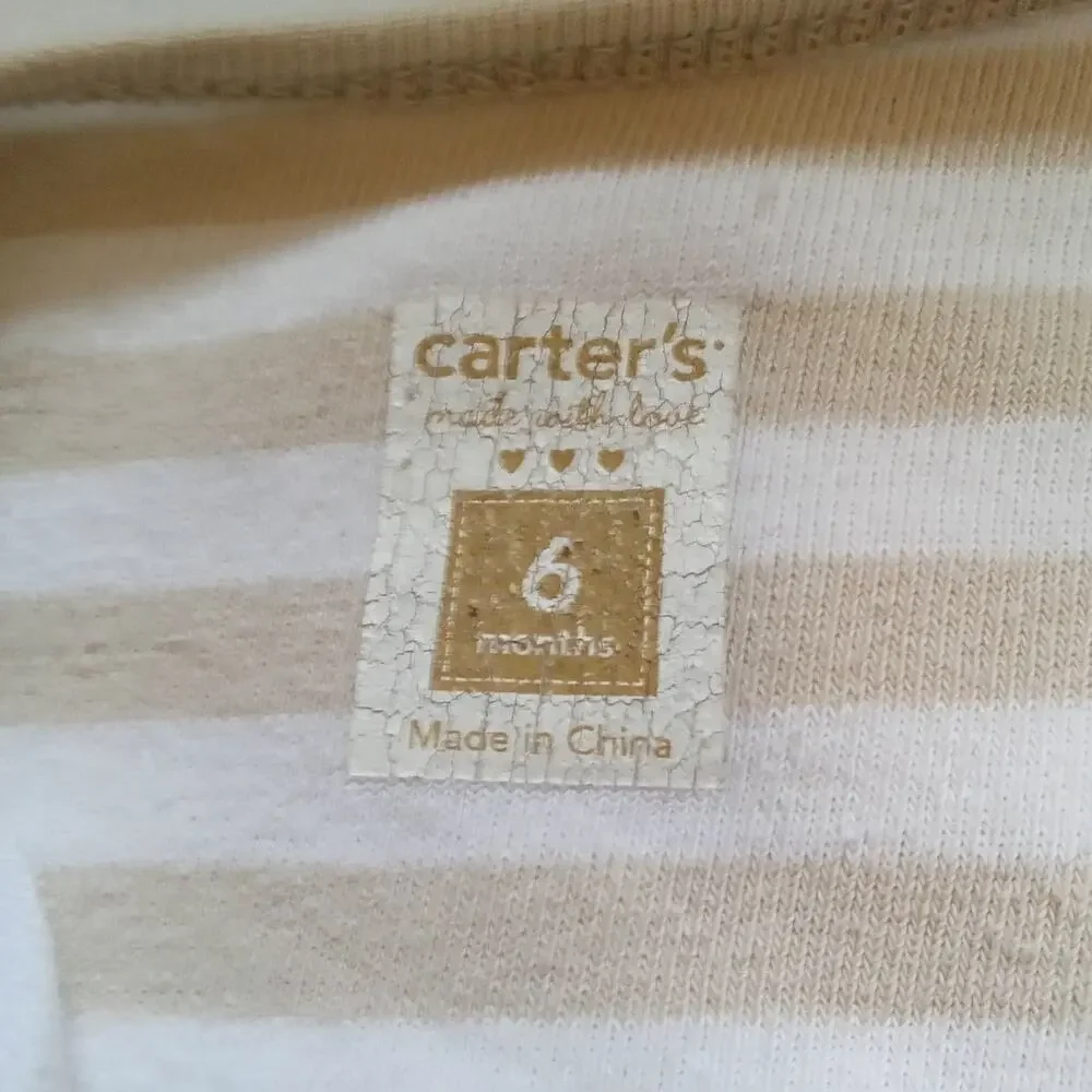Lot of 2 Carters Baby Boys Size 6M Footie Sleeper PJ's So Cute & Mommys BigGuy